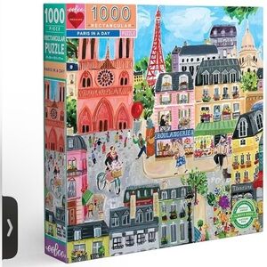 Paris in a Day 1000 Piece Puzzle Eeboo Jigsaw NEW Sealed